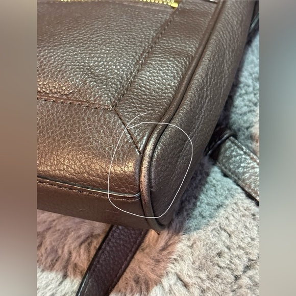 Kate Spade New York Pebbled Leather Crossbody Purse/ Bag In Mocha Brown - Picture 8 of 16